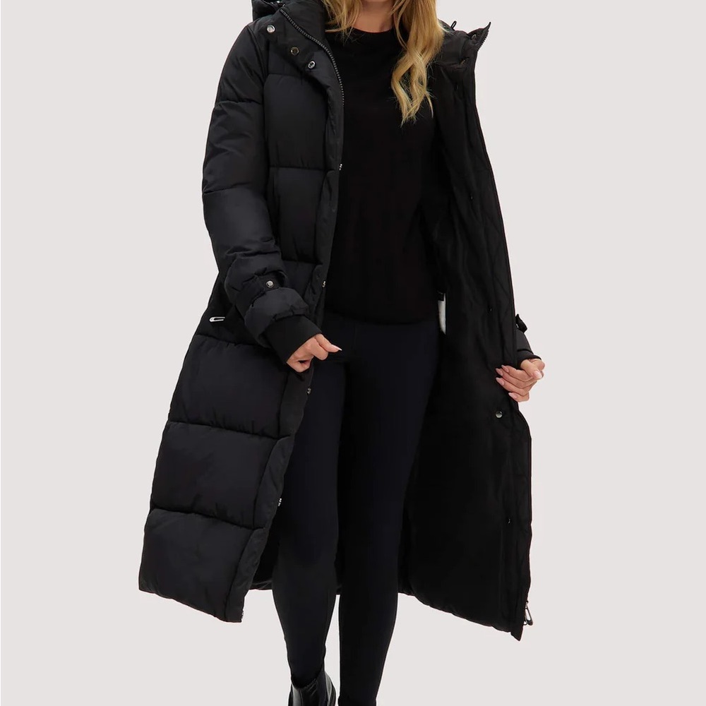 Noize Women's Long Black Puffer Jacket Mara NEW! - Picture 3 of 6